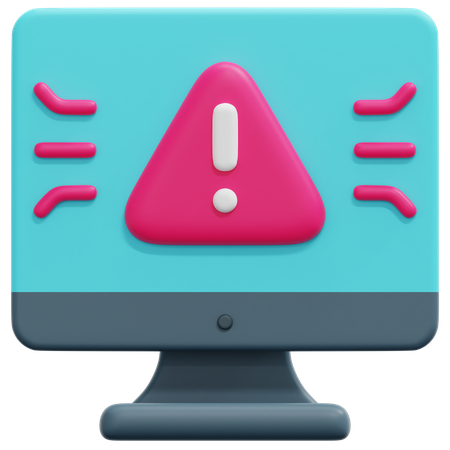 Alerta de computador  3D Icon