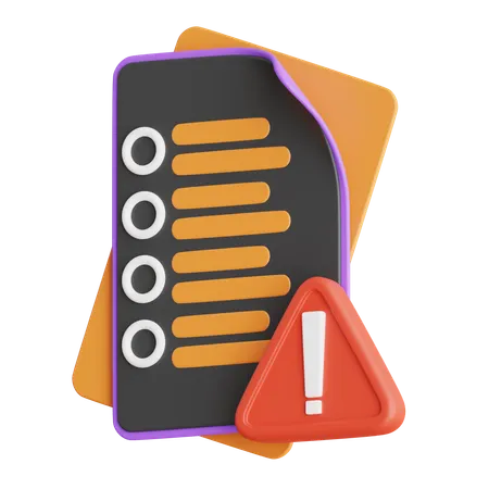 Alerta de conformidade  3D Icon