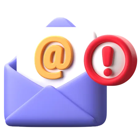 Alerta de correo  3D Icon