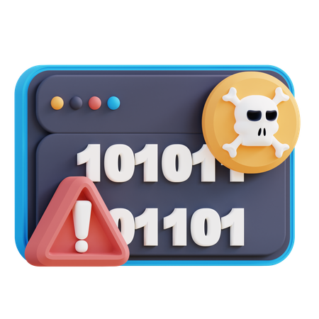 Alerta de crime cibernético  3D Icon