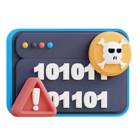 Alerta de crime cibernético  3D Icon