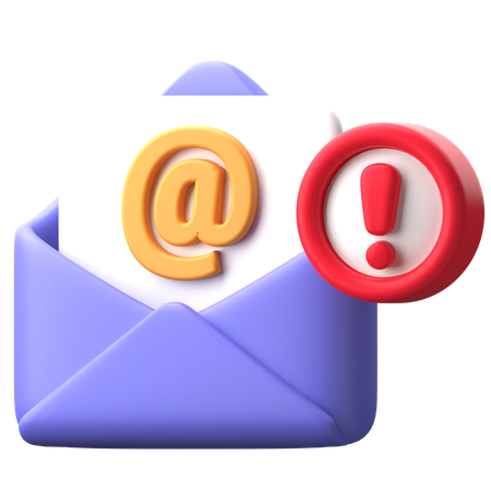 Alerta por e-mail  3D Icon