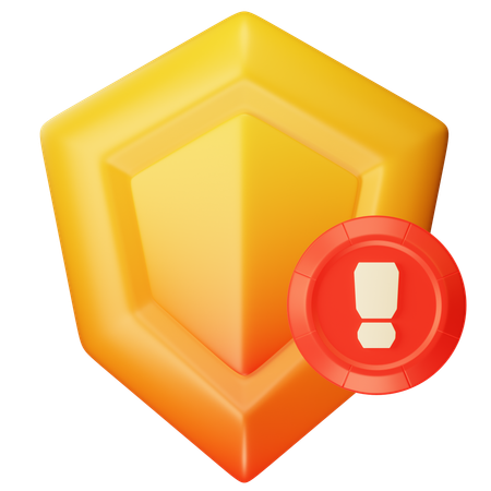 Alerta de escudo  3D Icon