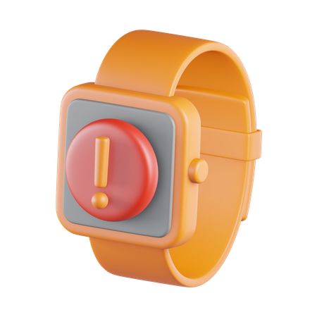 Alerta de exclamación de reloj inteligente  3D Icon