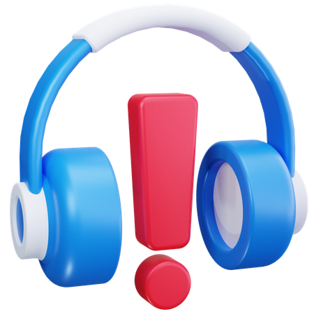 Alerta de fone de ouvido  3D Icon