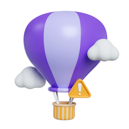 Alerta de globo aerostático  3D Icon