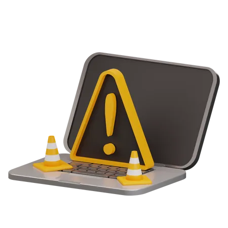 Alerta de laptop  3D Icon