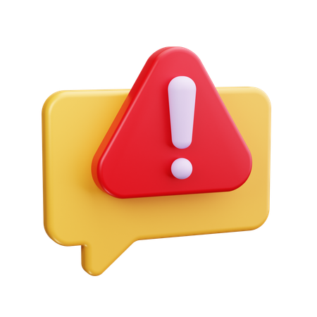 Alerta de mensagem  3D Icon