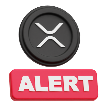 Alerta de moeda XRP  3D Icon
