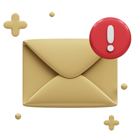 Alerta de notificação por e-mail  3D Icon