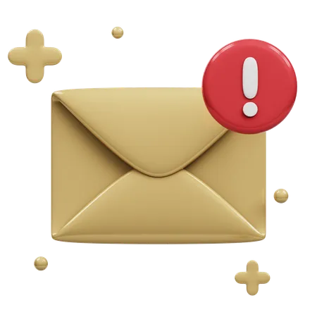 Alerta de notificação por e-mail  3D Icon