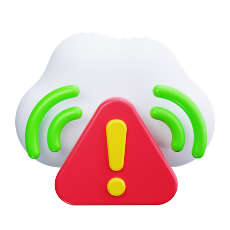 Alerta de nube  3D Icon