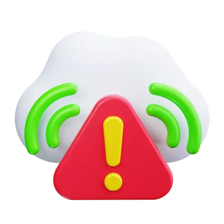 Alerta de nube  3D Icon