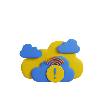 Alerta de nuvem  3D Icon