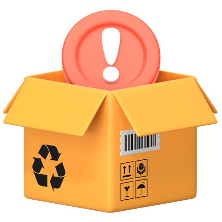 Alerta de pacote  3D Icon