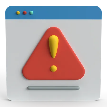 Alerta de página da web  3D Icon