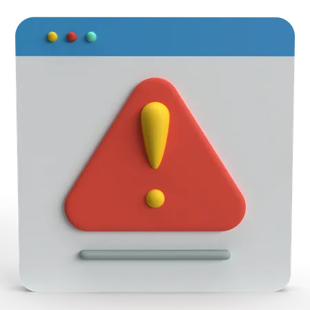 Alerta de página web  3D Icon