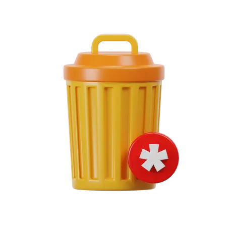 Alerta de bote de basura  3D Icon