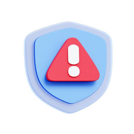 Alerta de risco de segurança  3D Icon
