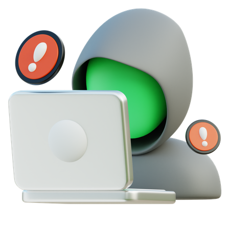 Alerta de segurança cibernética  3D Icon