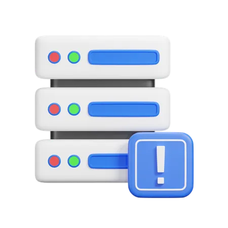 Alerta del servidor  3D Icon
