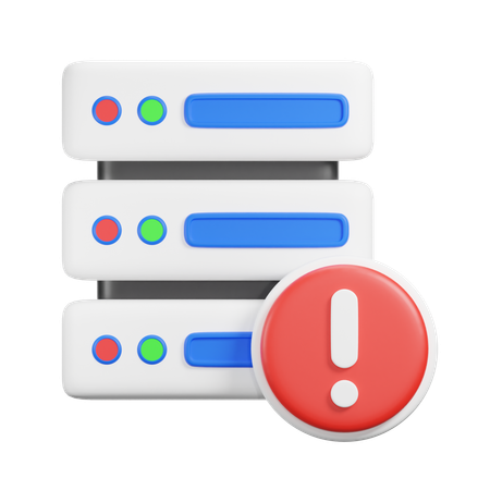 Alerta del servidor  3D Icon