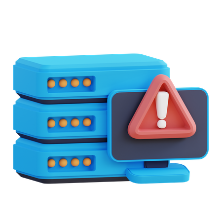 Alerta do servidor  3D Icon