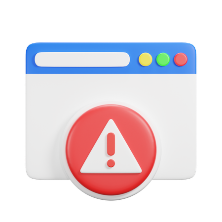 Alerta del sitio web  3D Icon