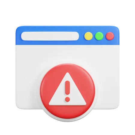 Alerta del sitio web  3D Icon