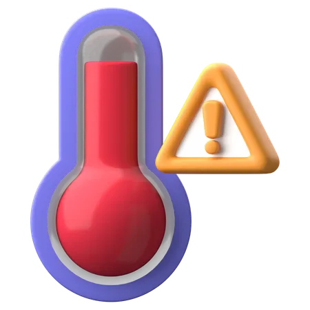 Alerta de superaquecimento  3D Icon