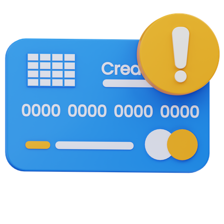 Alerta de tarjeta de crédito  3D Icon