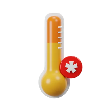 Alerta de temperatura  3D Icon