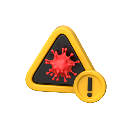 Alerta de virus  3D Icon