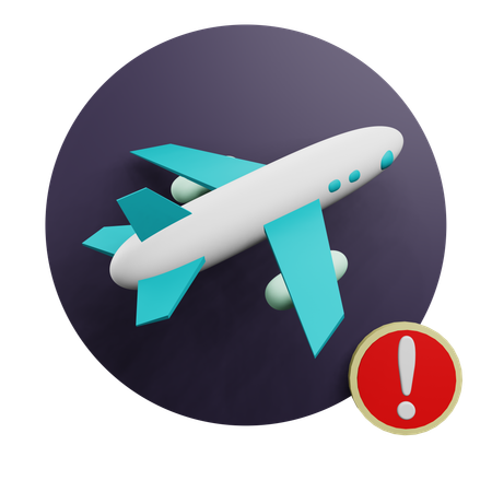 Alerta de vuelo  3D Icon