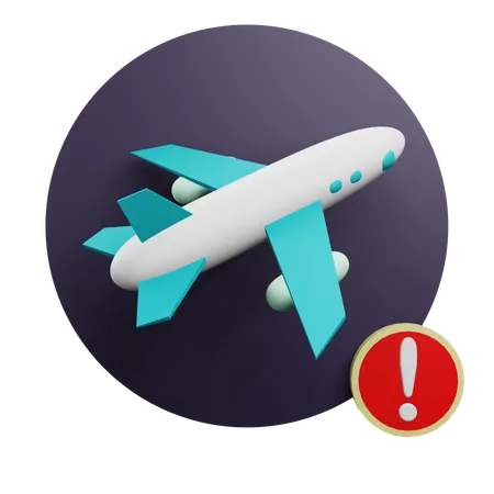 Alerta de vuelo  3D Icon