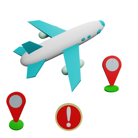 Alerta de vuelo  3D Icon