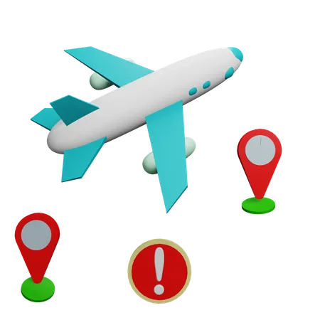 Alerta de vuelo  3D Icon