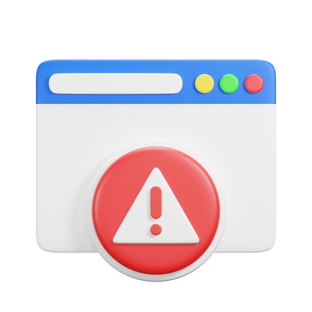 Alerta del sitio web  3D Icon