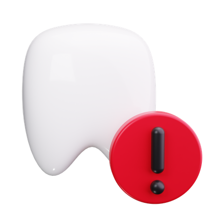 Alerta de dente  3D Icon