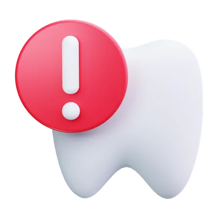 Alerta de dente  3D Icon