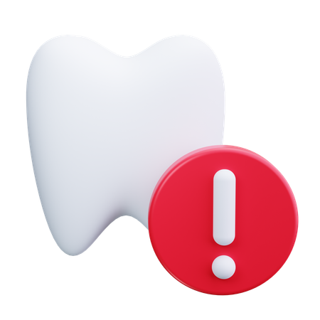 Alerta de dente  3D Icon