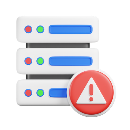 Alerta do servidor  3D Icon