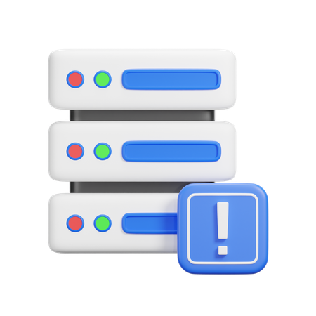 Alerta do servidor  3D Icon