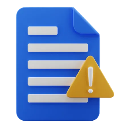 Alerta de documento  3D Icon