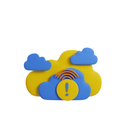 Alerta de nube  3D Icon