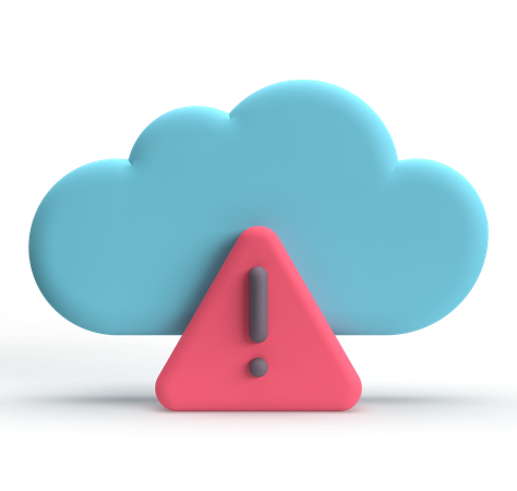 Alerta de nube  3D Icon