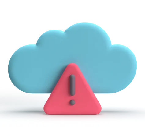 Alerta de nube  3D Icon