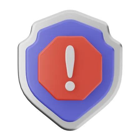 Proteção de escudo de alerta  3D Icon