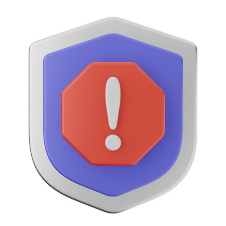 Proteção de escudo de alerta  3D Icon