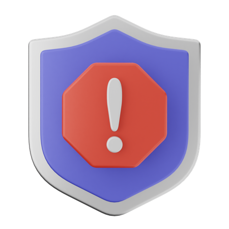 Proteção de escudo de alerta  3D Icon